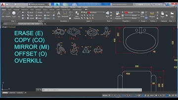 AutoCAD - Sử dụng lệnh hiệu chỉnh hình vẽ Erase (E), Copy (CO), Mirror (MI), Offset (O), OVERKILL
