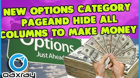 New options category page and hide all columns to amazon fba  to make money from home