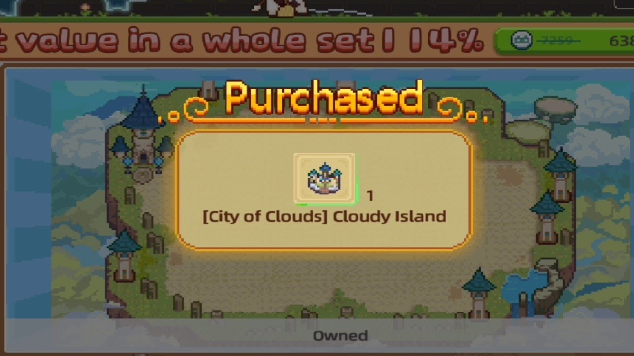 Buying City of Cloud or Cloudy Island | Harvest Town