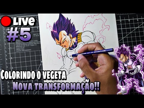 Colorindo o Vegeta Na Nova transformação Ultra Ego #5 live 
