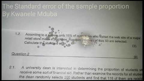 The Standard error of the sample proportion (Statistics)