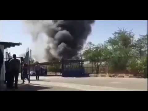 آتش سوزی در تاسیسات نفتی منطقه برومی احواز اشغالی