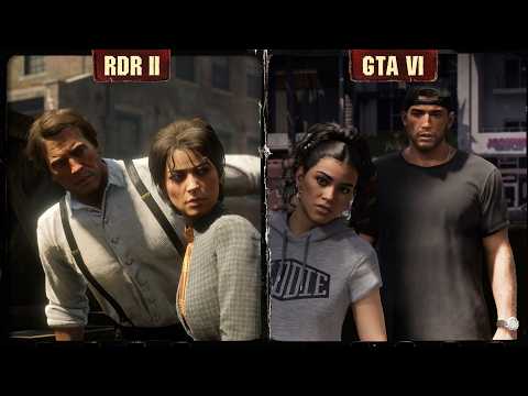 GTA 6 vs RDR 2: Exact Same Angles & Situations. Graphics Comparison