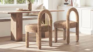 Penny Round Arched Fully Upholstered Dining Side Chair, Set of 2