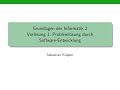 Informatik 2: Einstieg in Problemlösung und Softwareentwicklung 🖥️