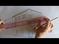 Vẽ Tay Phối Cảnh 3D. Nhà Hộp Mái Bằng Hiện Đại