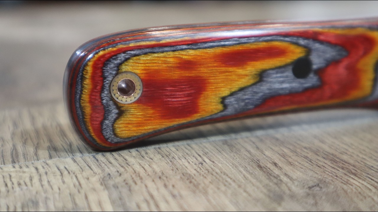 Knife making. Stainless steel knife EN 1.4116 and beautiful micarta