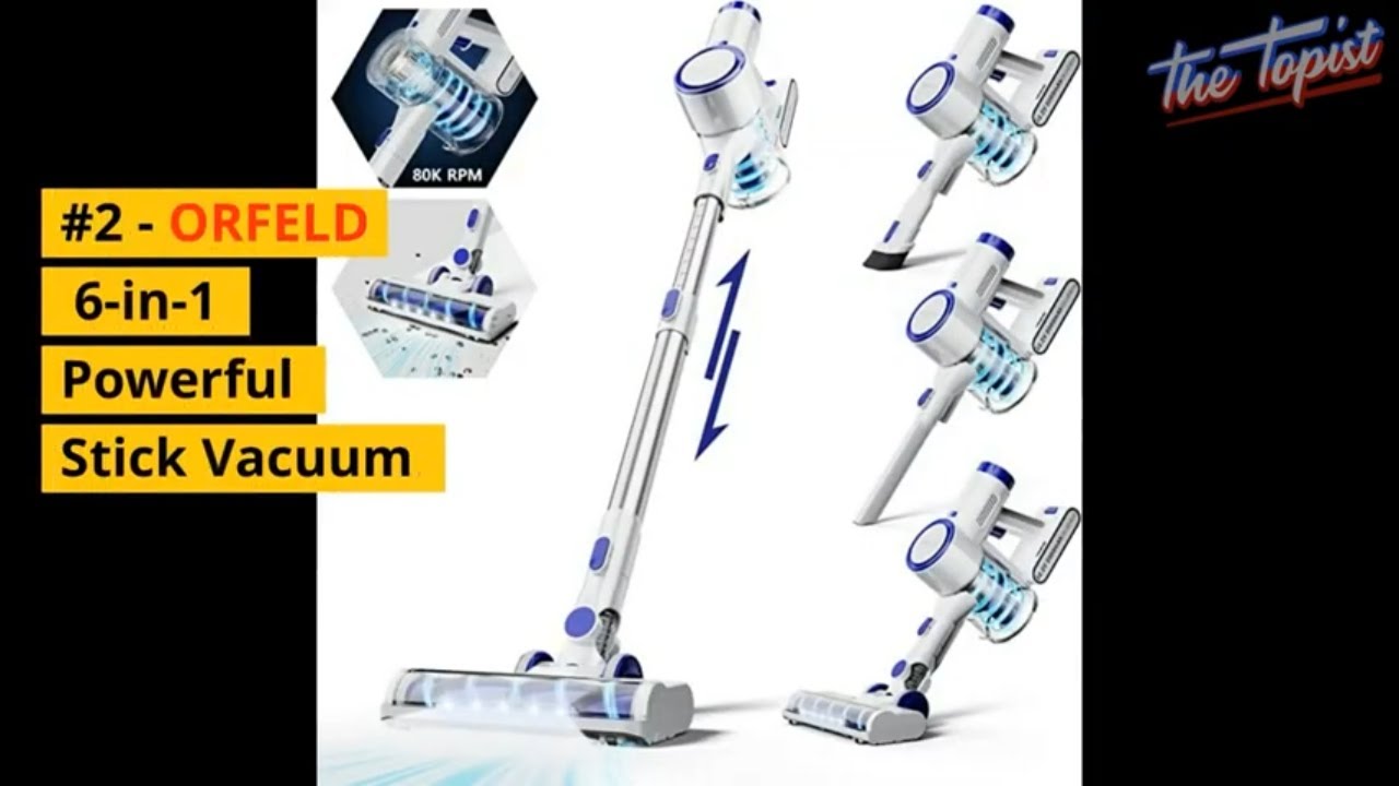 Best Stick Vacuum Under 150 2 ORFELD 6 in 1 Powerful Stick Vacuum