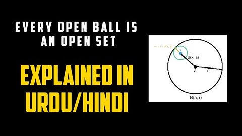 Every open ball is an open set theorem explained in Urdu Hindi | Metric space | Functional analysis