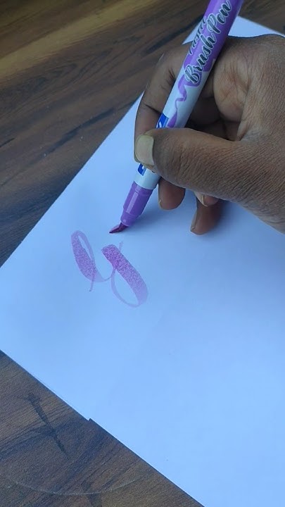 Gunjan using brush pen #shorts #youtubeshorts #calligraphy #beginner # ...