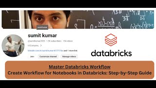 Create Workflow for Notebooks in Databricks: Step-by-Step Guide |Databricks|pyspark|python|notebook