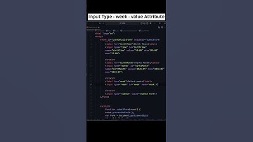 HTML Input Type: Week with Value Attribute! #htmlform #codewithmayur
