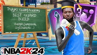 GUARD ACADEMY🏫-BEST DRIBBLE MOVES +BEST BUILDS/BEST JUMPSHOTS IN NBA 2k24(DRIBBLE TUT WITH HANDCAM)