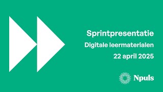 Sprintpresentatie Digitale leermaterialen - 22 april 2025