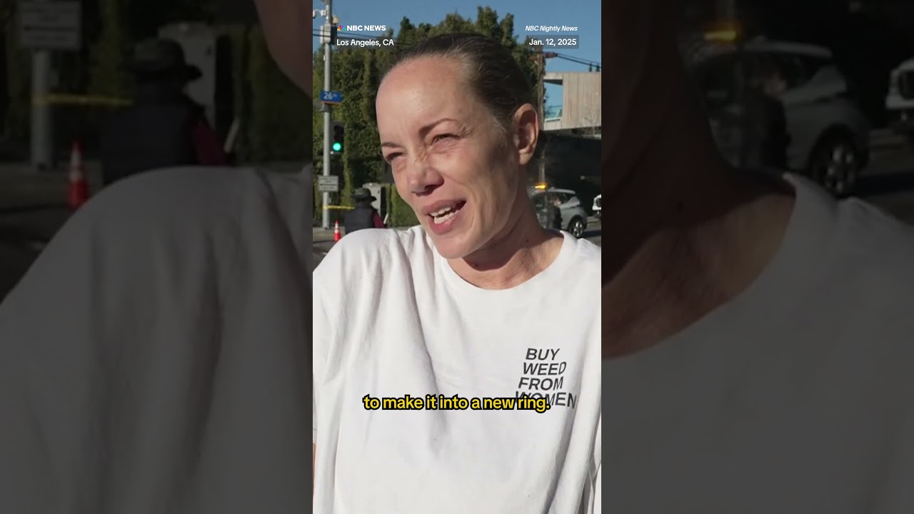 Reporter recovers personal items for Los Angeles evacuees waiting to return home Reporter recovers personal items for Los Angeles evacuees waiting to return home