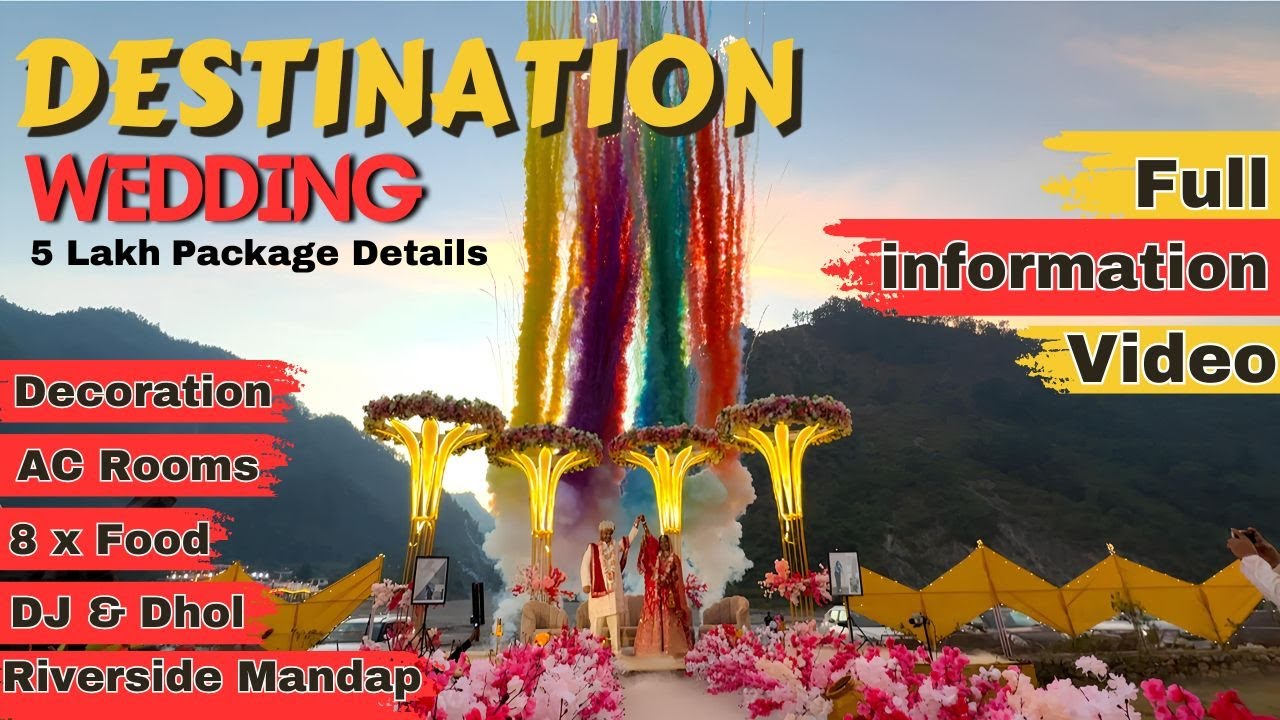 Budget Destination Wedding in Rishikesh Full Detail Video l #destinationwedding #riversidewedding