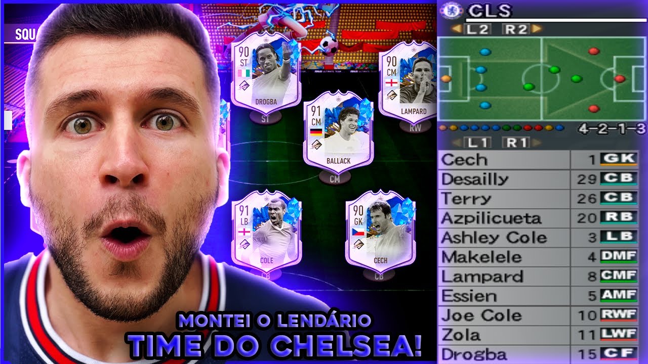 MONTEI O LENDÁRIO TIME  DO CHELSEA NO FIFA 23 E JOGUEI A WL!!! ULTIMATE TEAM