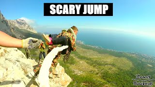Scary Extreme Tandem Rope Jump From 230 Meters
