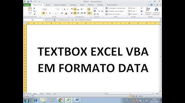 Formatar TEXTBOX Excel VBA para DATA ao DIGITAR