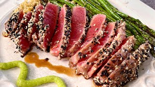 Seared Ahi Tuna Steaks on the Big Green Egg