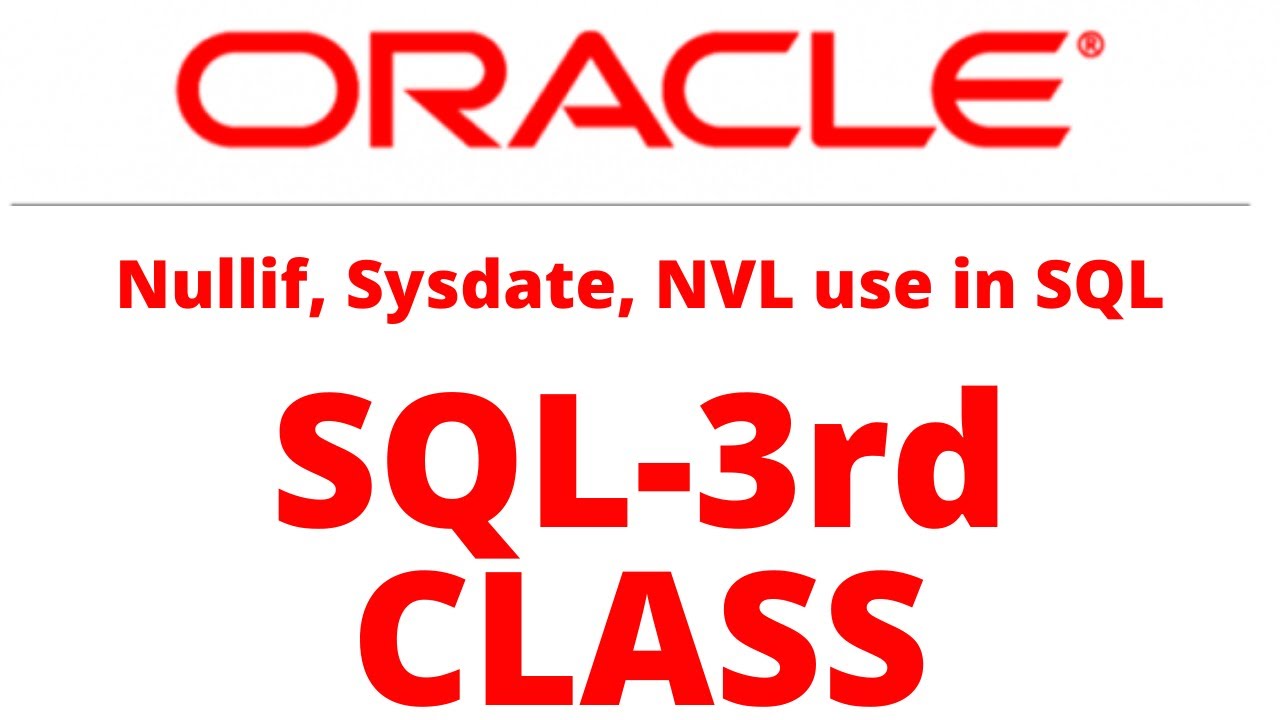Oracle SQL | Third Class- Oracle SQL Tutorial - For Beginners | Null ...