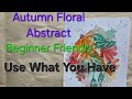 💧Splashing Beginner Watercolor for Fall. Junk Journaling card. Easy Abstract