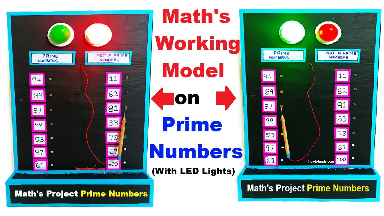 maths working model on prime numbers using led lights - maths project ...