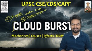Cloud Burst Explained | Causes, Mechanism, Impacts & UPSC Notes | Geography & Disaster Management