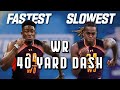 Slowest & Fastest WR 40-Yard Dash Times Since 2010!