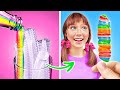 😛 SCHOOL AND FOOD TRICKS FOR PICKY EATERS 🍔 Eating Only 1 Color Challenge By 123 GO! TRENDS