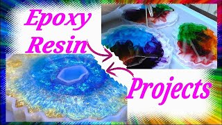 PAINT SPLATTER, BLUE LAGOON &amp; PEN HOLDER EPOXY RESIN PROJECTS | LET&#39;S RESIN