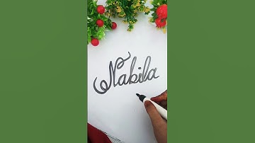 Nabila 🥰 beautiful name comment your name cursive writing #shortvideo #youtubeshorts #viralshorts