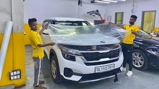 My Kia Seltos Getting Paint Protection Film | 2020 Kia Seltos | Kia Seltos HTE | Musafir's Seltos