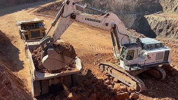 Liebherr 984 Excavator Loading Caterpillar 777 Dumpers - Sotiriadis/Labrianidis Mining Works