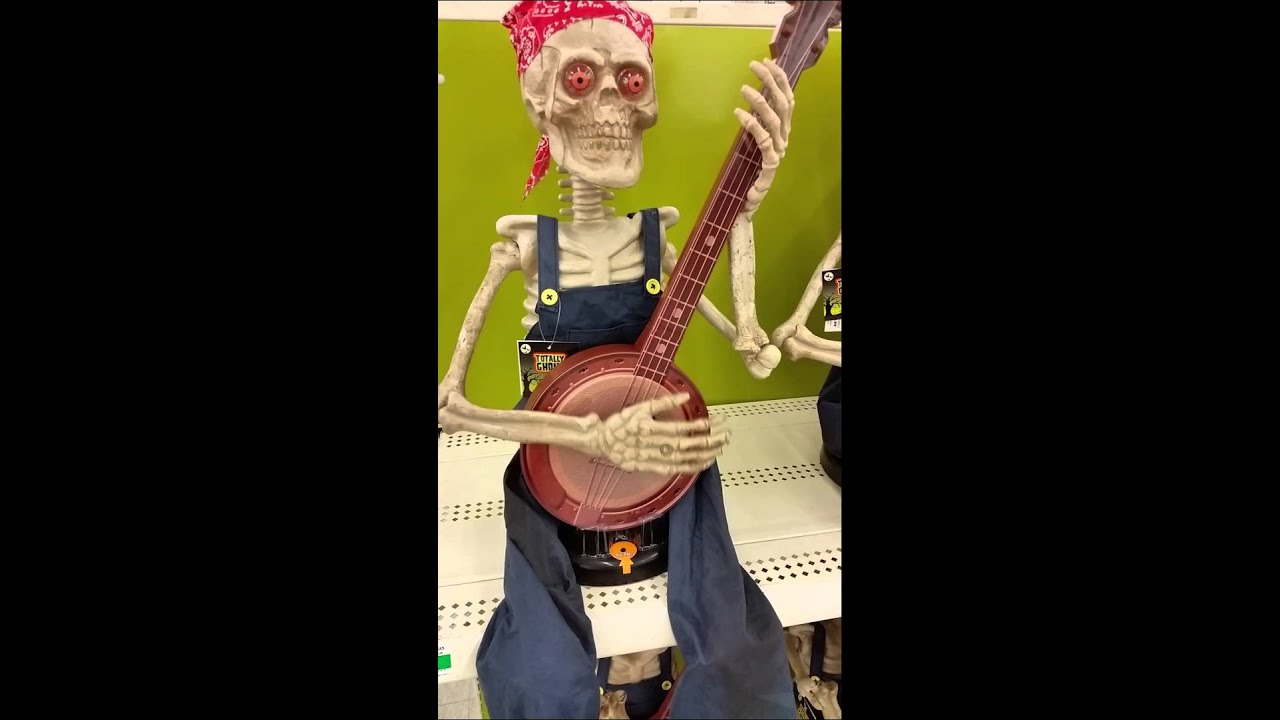 Kmart skeleton playing the banjo YouTube