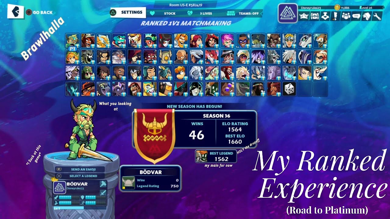 My Ranked Experience in Brawlhalla (Road to Platinum) - YouTube