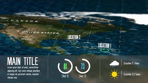 Earth Map And Infographics After Effects Templates