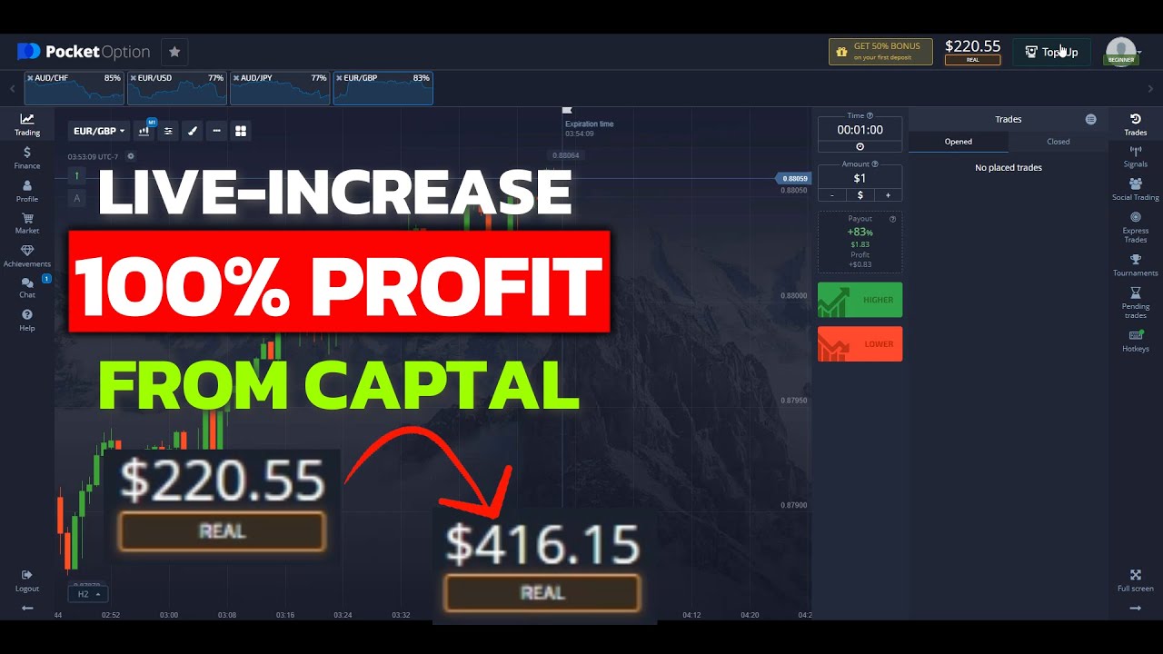 LIVE INCREASE 1OO% PROFIT FROM CAPTAL | STRATEGIES FOR TRADING POCKET ...