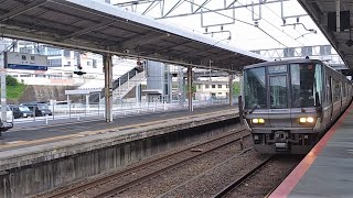 JR西日本 223系2000番台 W37編成 普通 米原行き 女性車掌さん アナウンス   膳所駅 南草津駅  20230711