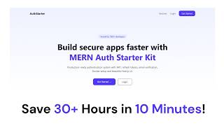 New MERN Auth Starter Kit 🚀 Save 30+ Hours in 10 Minutes!