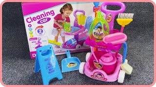 Mini Cute Pink Cleaning Playset Satisfying with Unboxing Compilation Toys ASMR