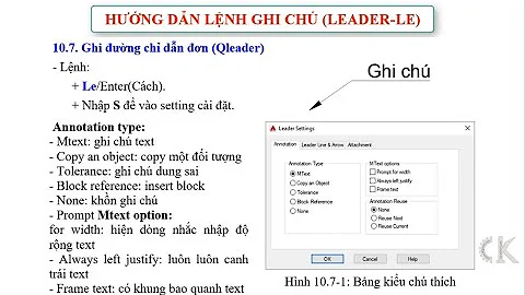 Autocad Tutorial full- Hng dn lnh ghi ch (Leader-le)
