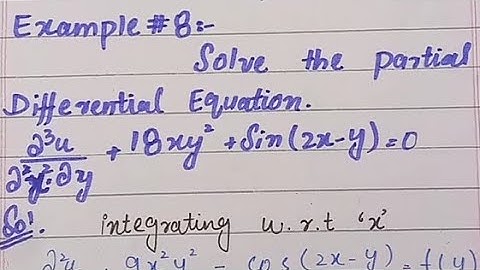 Example No.08 Partial Differential Equation by Dr. nawazish Ali Shah #PDE #VersalearnHub