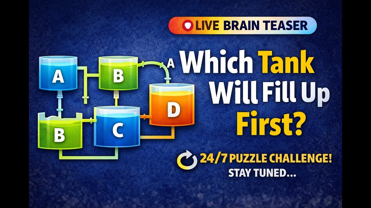 Can You Solve This? 🧠 Which Tank Fills First | Puzzle LIVE