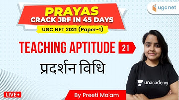 UGC NET 2021 | Teaching Aptitude by Preeti Sharma | Display Method (प्रदर्शन विधि )