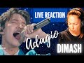 VOCAL COACH- ADAGIO DIMASH REACTION /REACCION LIVE captions!
