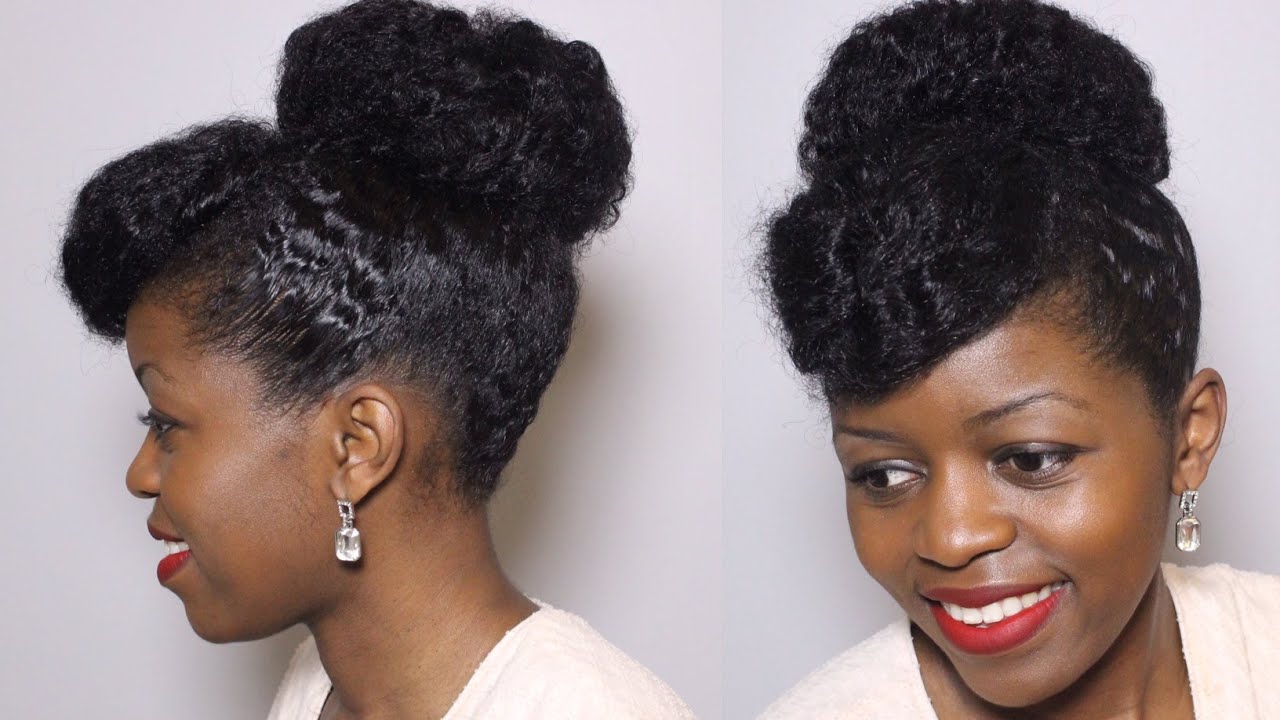 chic easy bun updo | natural hair | wedding style | misst1806