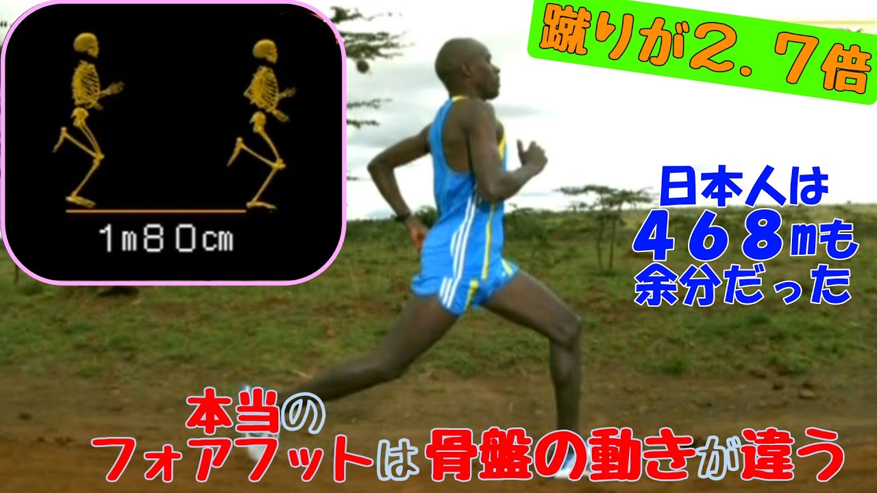 第２回　本当のフォアフット走法は骨盤の動きと地面の蹴りが違う