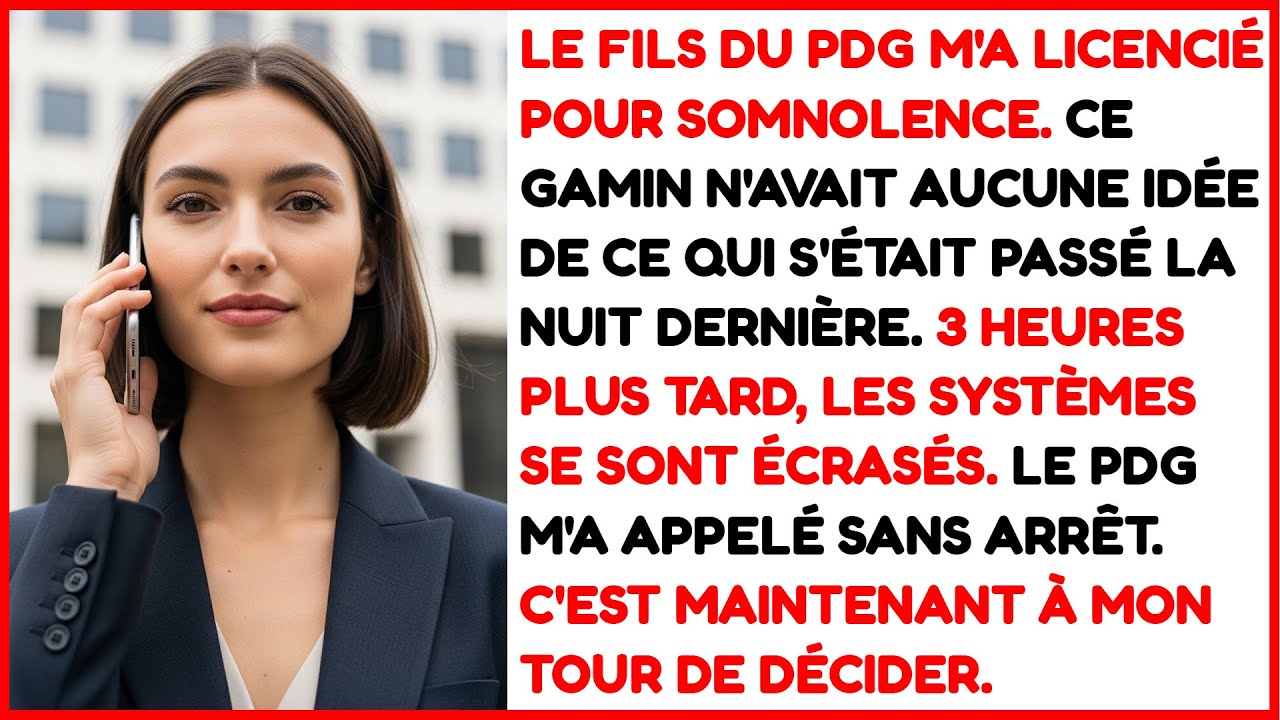 Le fils du PDG m'a virée pour fatigue — jusqu'à ce que j’appelle son père…