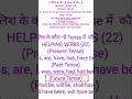 Helping Verbs of the 12 Tenses of English #shortsfeed #english #helpingverbs